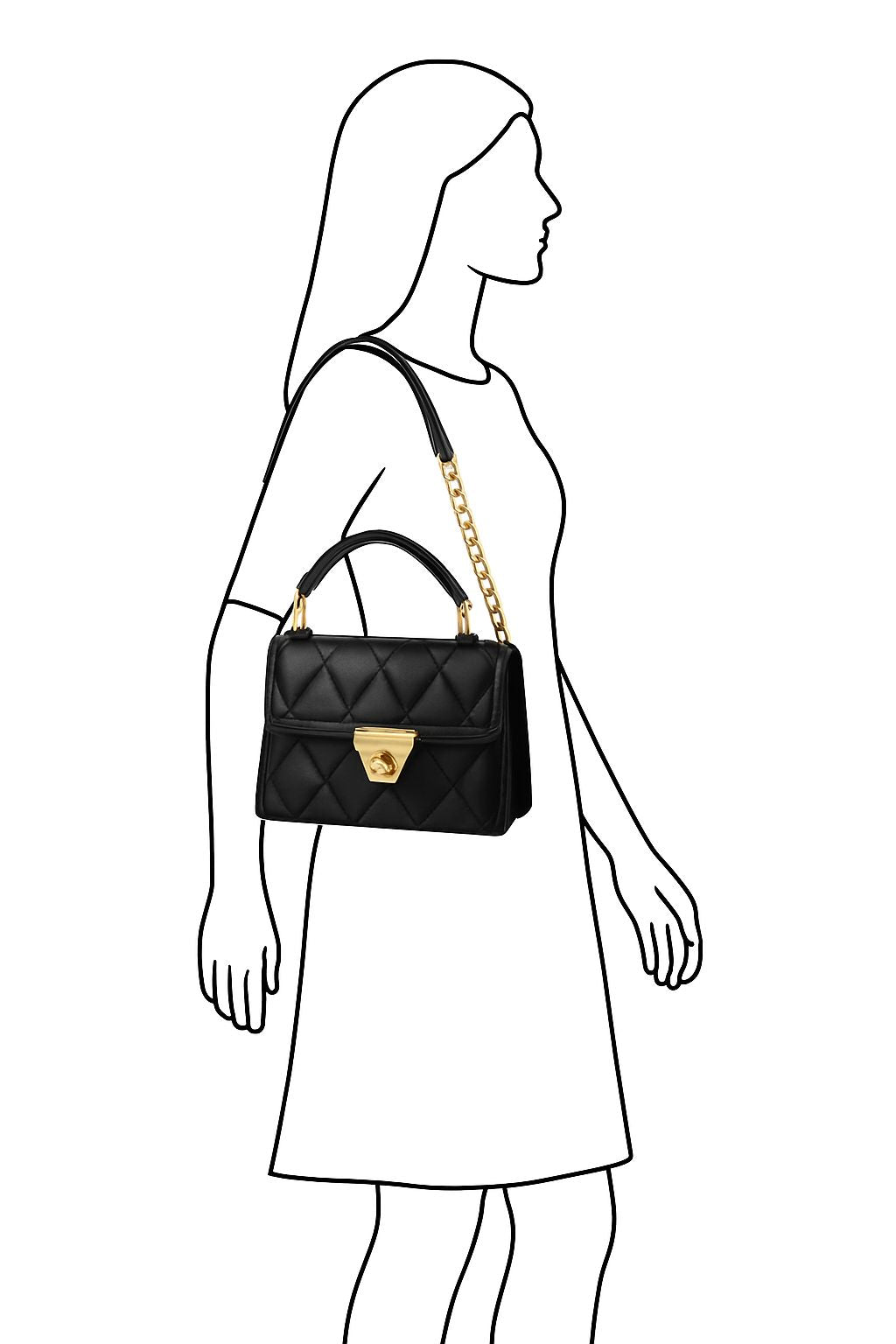 White Quilted Handbag for Women