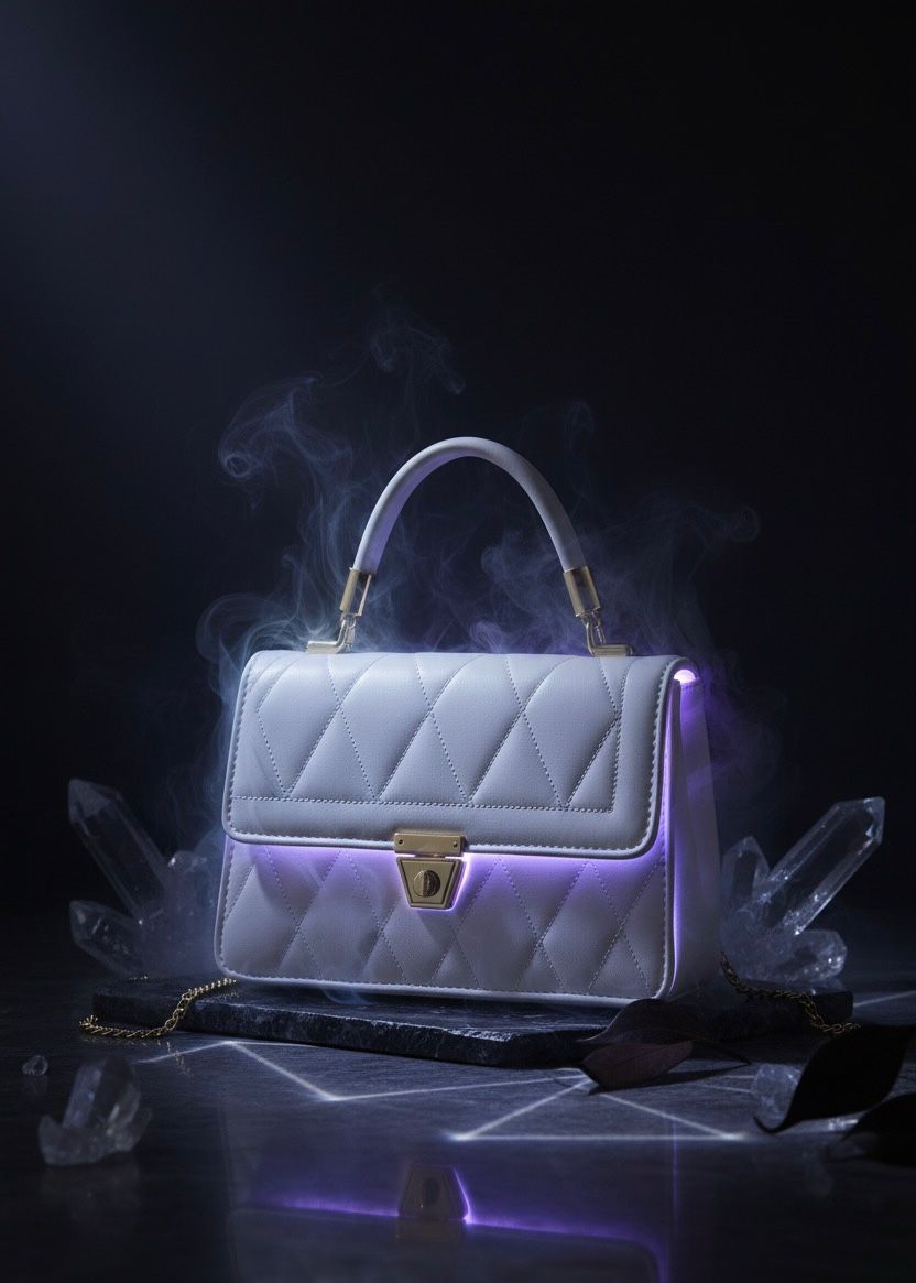 White Quilted Handbag for Women