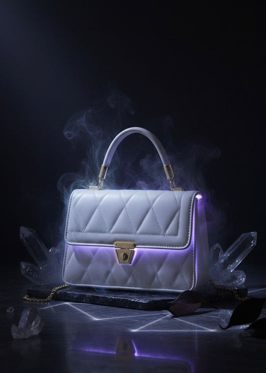 White Quilted Handbag for Women