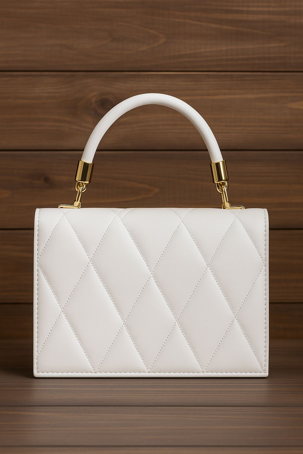 White Quilted Handbag for Women