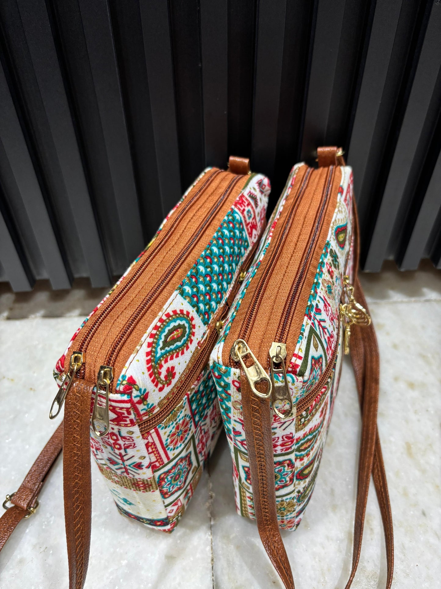 Poco Ace Embroidered Sling Bag For Women (Double Cream)