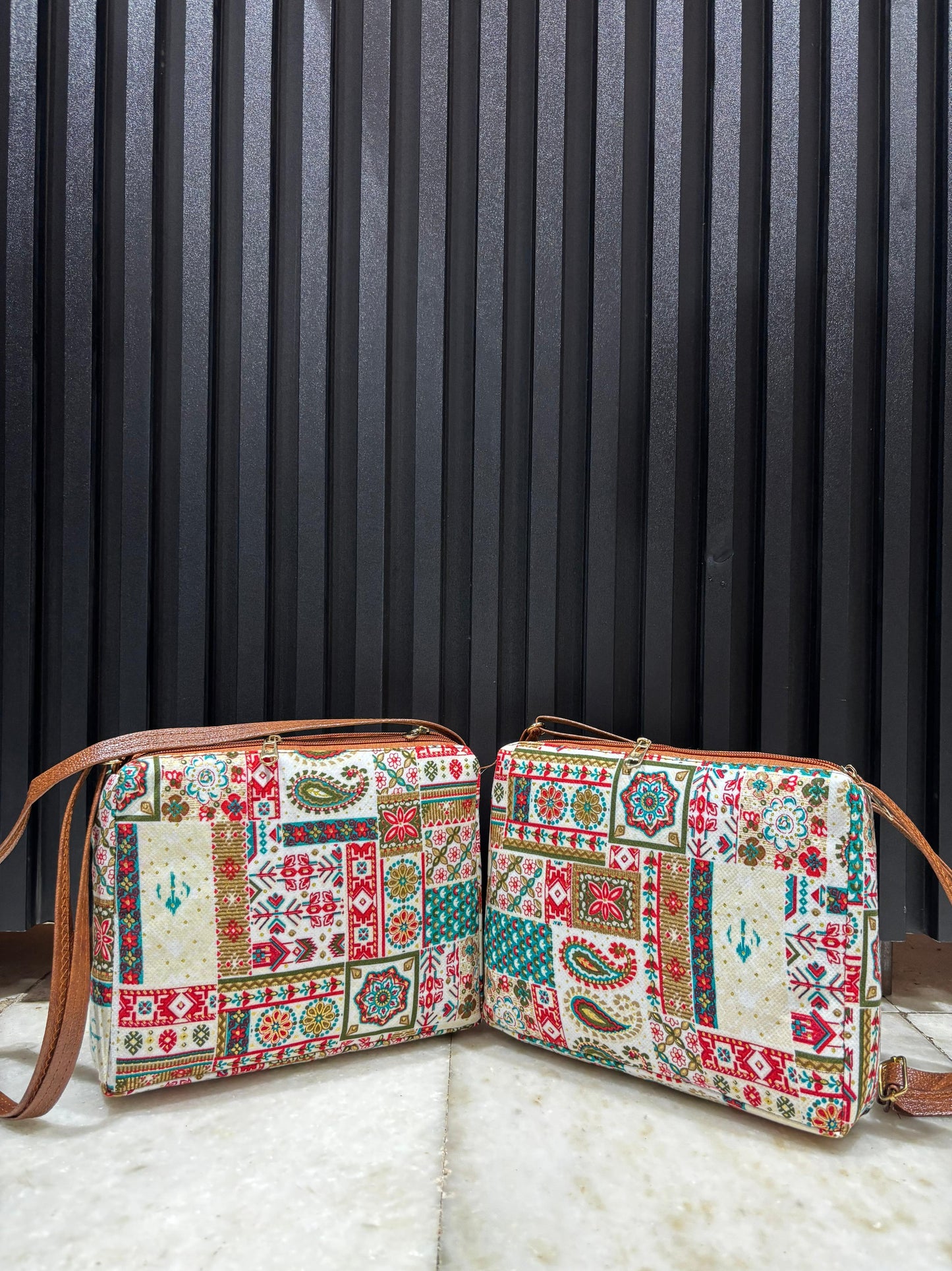 Poco Ace Embroidered Sling Bag For Women (Double Cream)