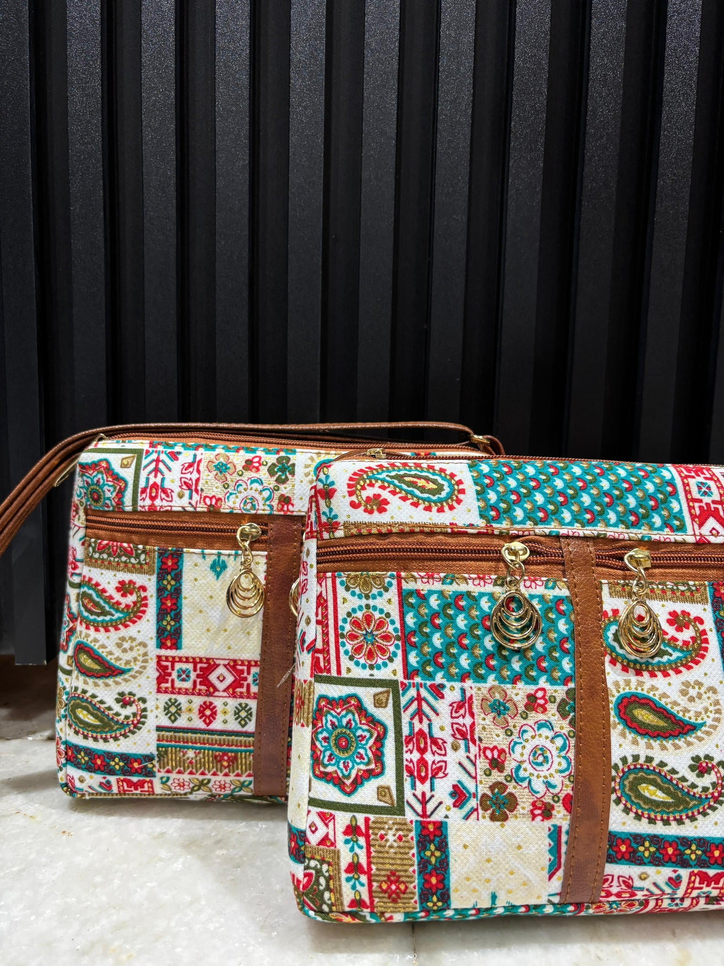 Poco Ace Embroidered Sling Bag For Women (Double Cream)