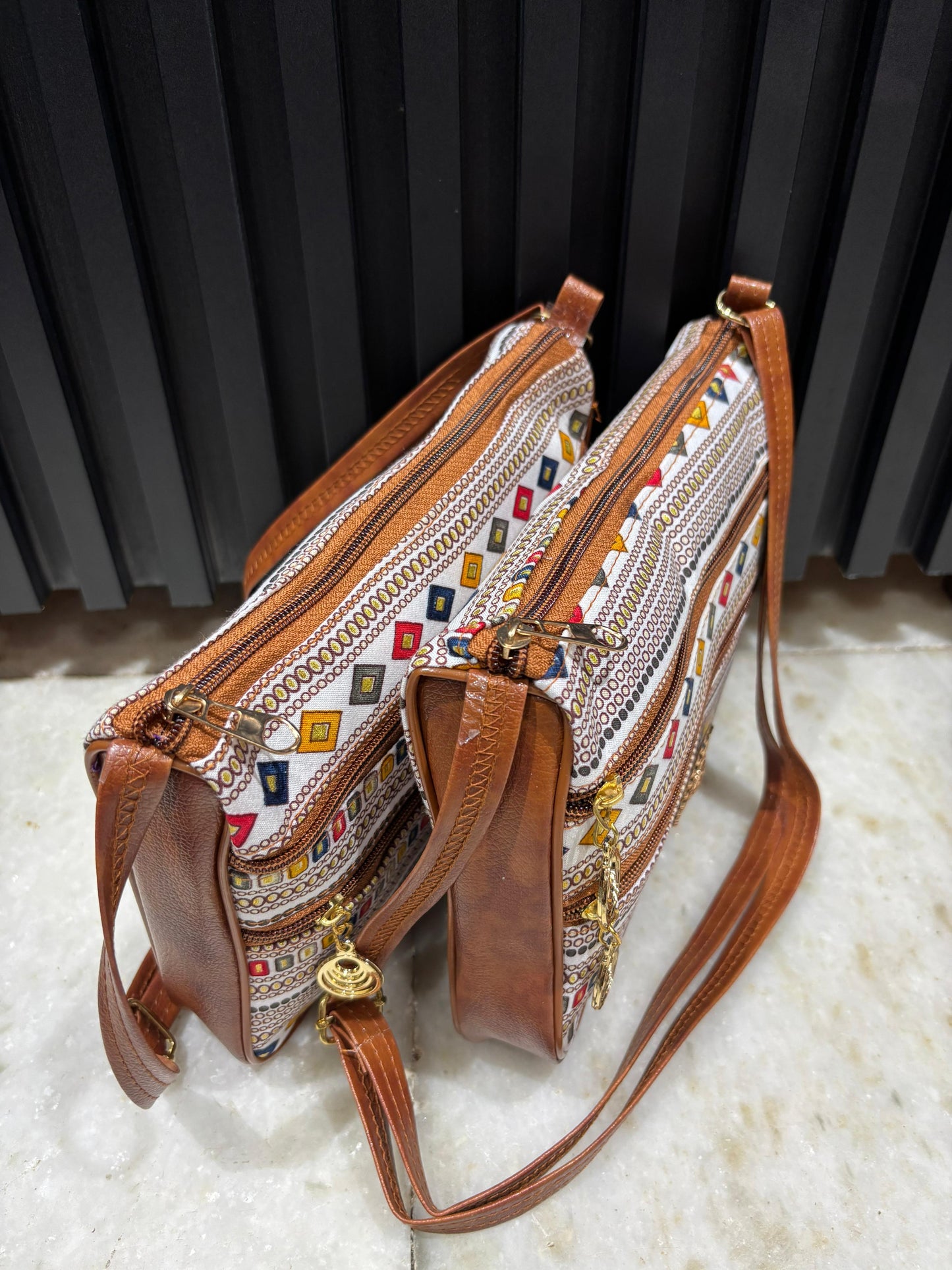 Poco Joker Embroidered Sling Bag For Women (Double White)