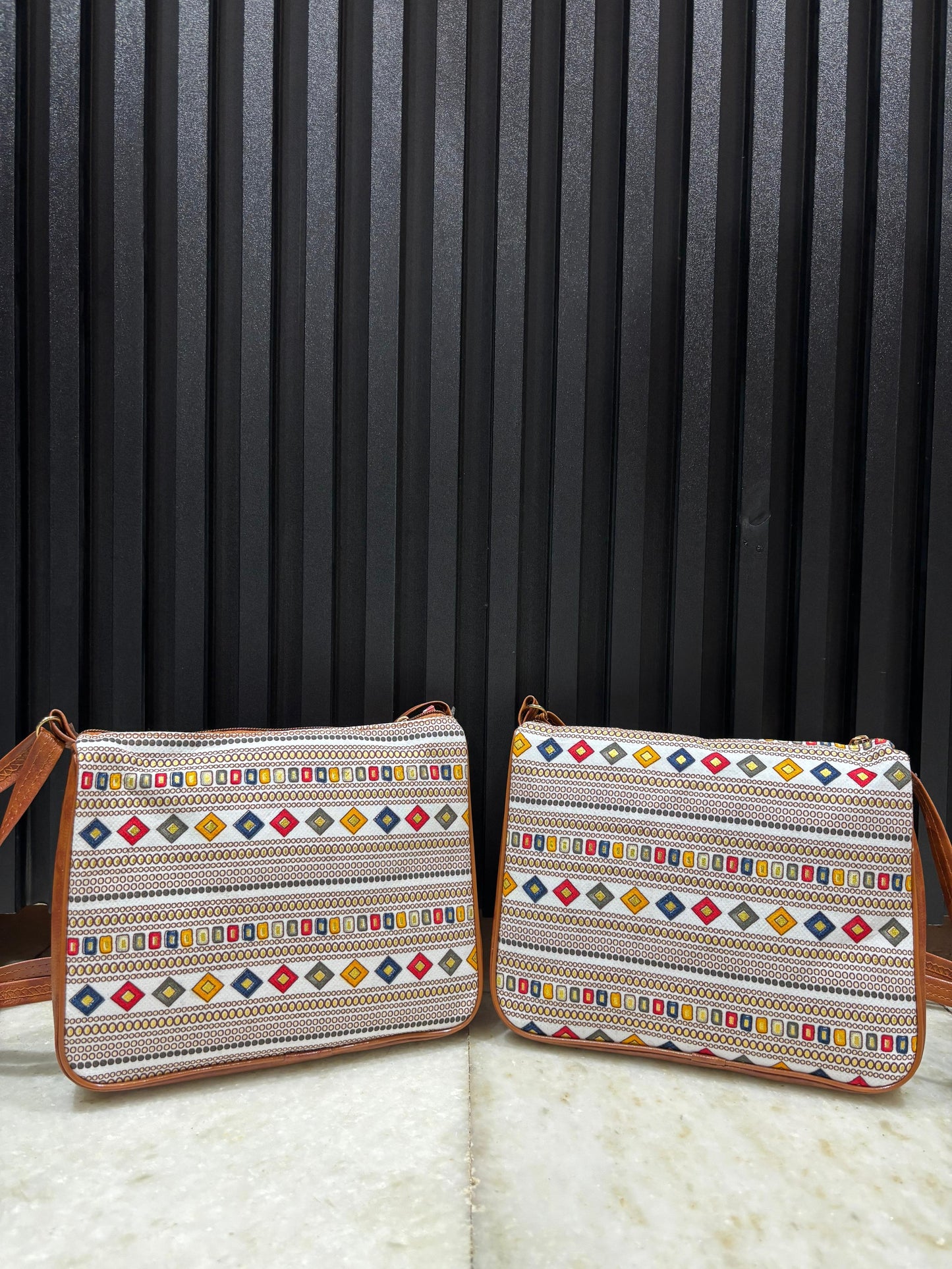 Poco Joker Embroidered Sling Bag For Women (Double White)