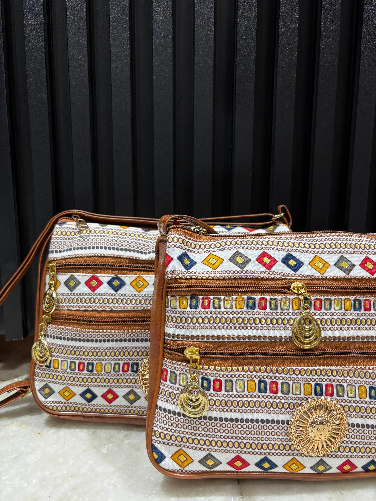 Poco Joker Embroidered Sling Bag For Women (Double White)