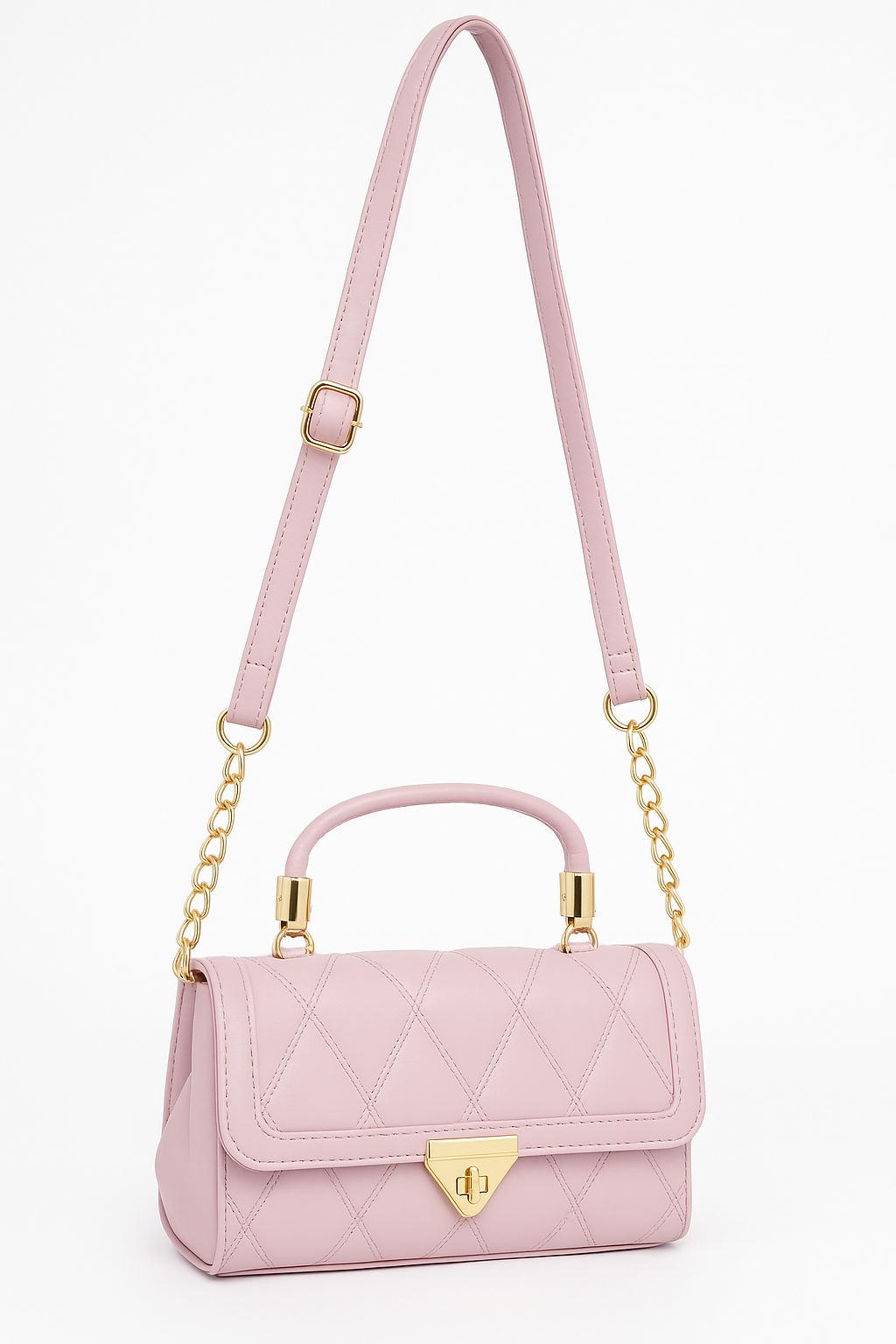 Pink Quilted Handbag for Women